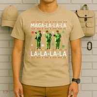 Funny Donald Trump Ugly Christmas Sweater. Maga La La La T-Shirt thumb 6