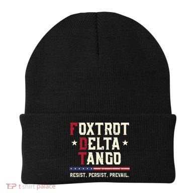 Foxtrot Delta Tango Resist Persist Protest Women Beanie