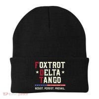 Foxtrot Delta Tango Resist Persist Protest Women Beanie thumb 0