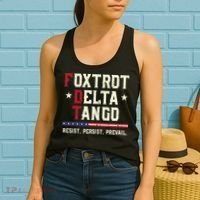 Foxtrot Delta Tango Resist Persist Protest Women Women's Tank Top thumb 2