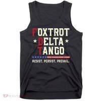 Foxtrot Delta Tango Resist Persist Protest Women Tank Top thumb 0