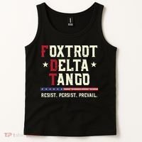 Foxtrot Delta Tango Resist Persist Protest Women Tank Top thumb 2