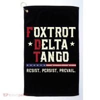 Foxtrot Delta Tango Resist Persist Protest Women Golf Towel thumb 0