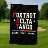 Foxtrot Delta Tango Resist Persist Protest Women Golf Towel thumb 1