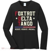 Foxtrot Delta Tango Resist Persist Protest Women Women's Long Sleeve Shirt thumb 0