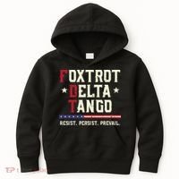Foxtrot Delta Tango Resist Persist Protest Women Kids Hoodie thumb 0