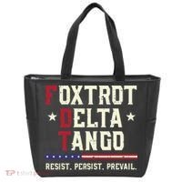 Foxtrot Delta Tango Resist Persist Protest Women Tote Bag thumb 0
