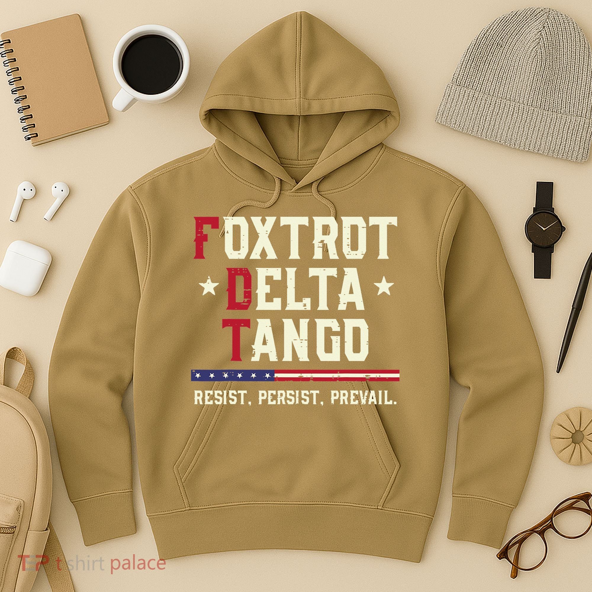 Foxtrot Delta Tango Resist Persist Protest Women Hoodie
