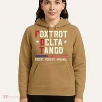 Foxtrot Delta Tango Resist Persist Protest Women Hoodie thumb 5
