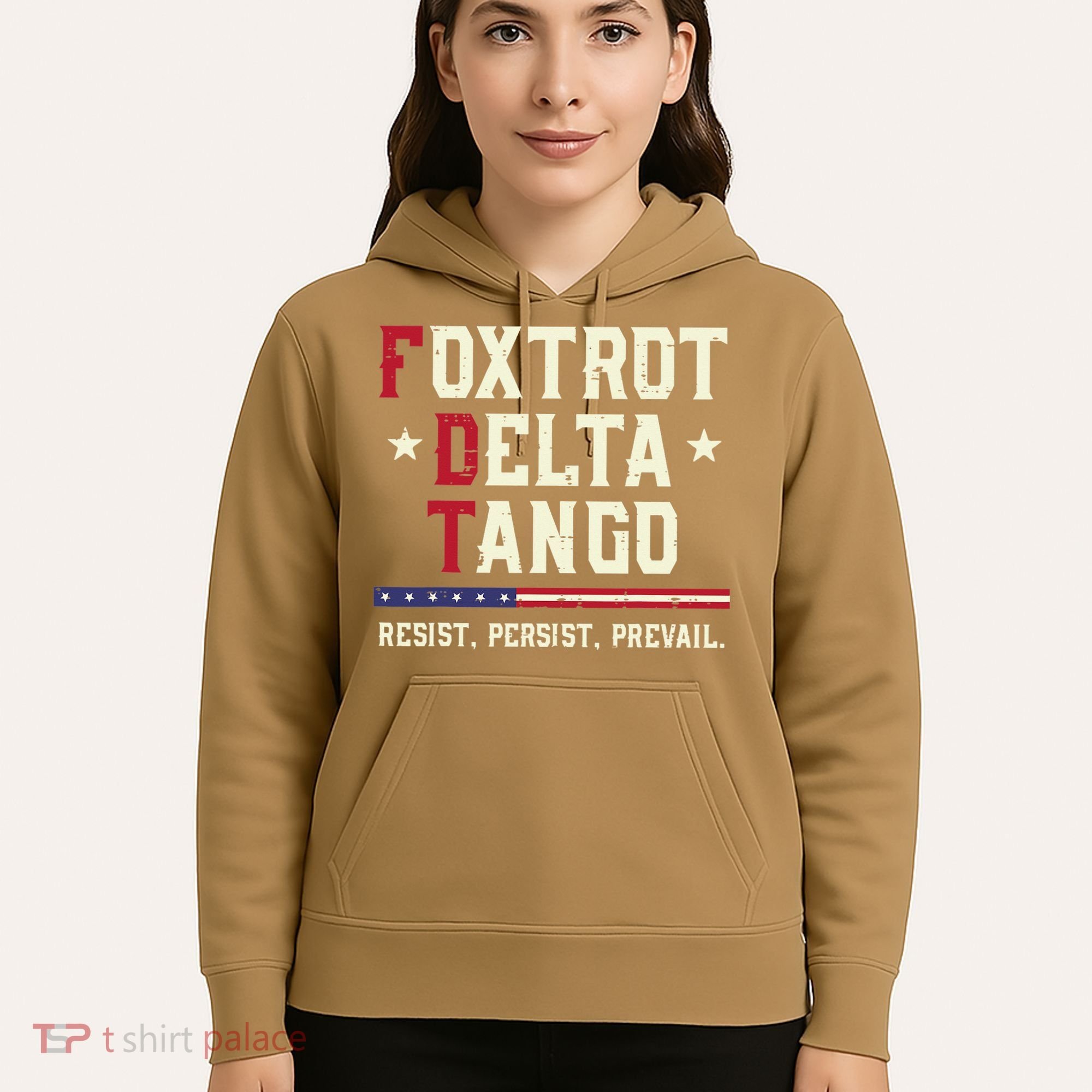 Foxtrot Delta Tango Resist Persist Protest Women Hoodie