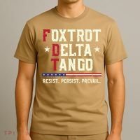 Foxtrot Delta Tango Resist Persist Protest Women T-Shirt thumb 3
