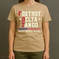 Foxtrot Delta Tango Resist Persist Protest Women T-Shirt thumb 4