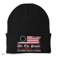Foxtrot Delta Tango Flag We The People Resist Women Beanie thumb 0