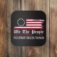 Foxtrot Delta Tango Flag We The People Resist Women Coaster thumb 0
