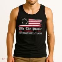 Foxtrot Delta Tango Flag We The People Resist Women Tank Top thumb 3