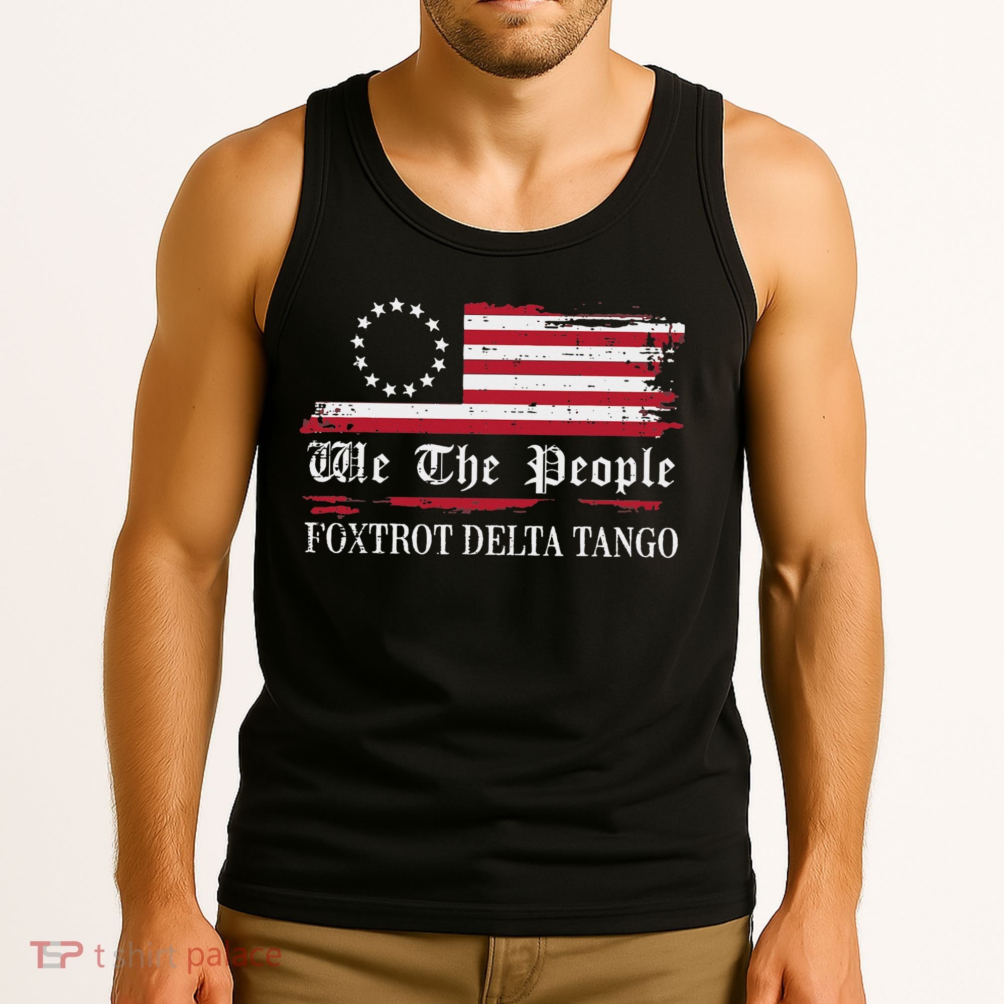 Foxtrot Delta Tango Flag We The People Resist Women Tank Top