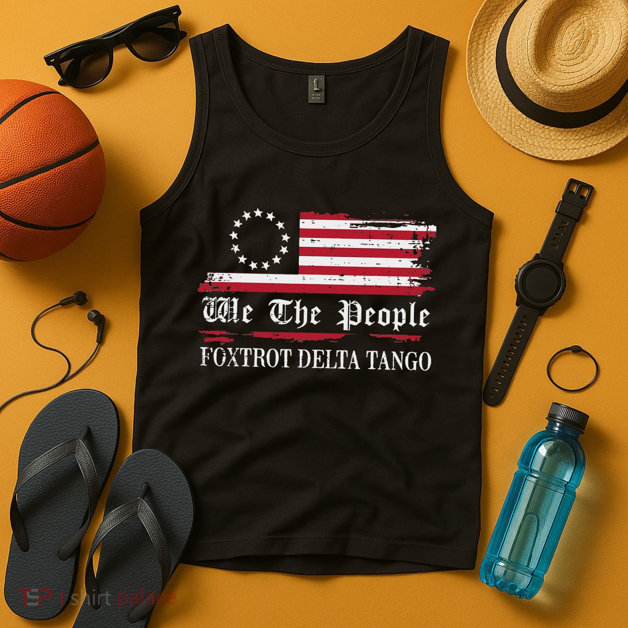 Foxtrot Delta Tango Flag We The People Resist Women Tank Top