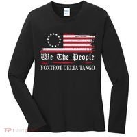 Foxtrot Delta Tango Flag We The People Resist Women Women's Long Sleeve Shirt thumb 0