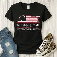 Foxtrot Delta Tango Flag We The People Resist Women Women's T-Shirt thumb 3