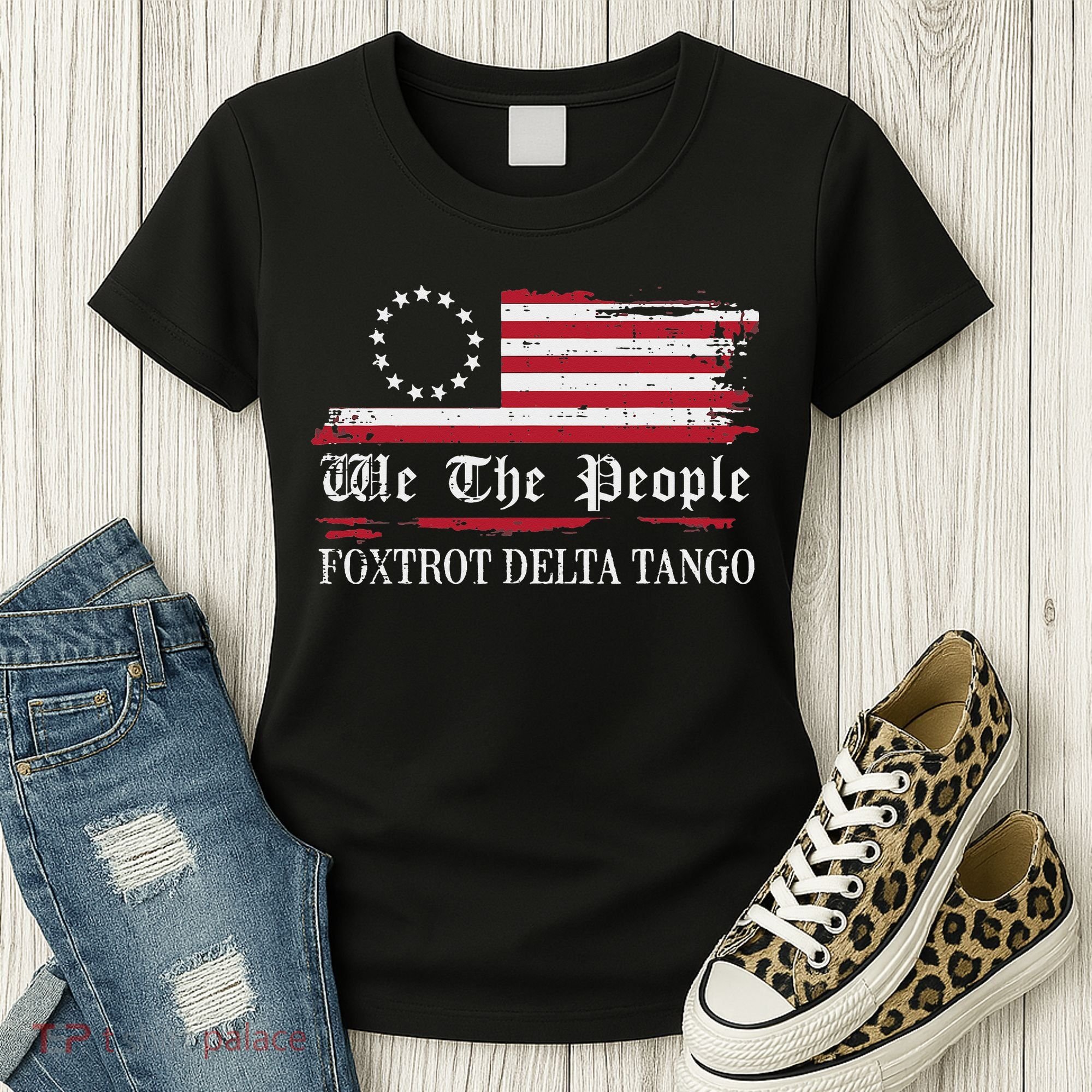 Foxtrot Delta Tango Flag We The People Resist Women Women's T-Shirt