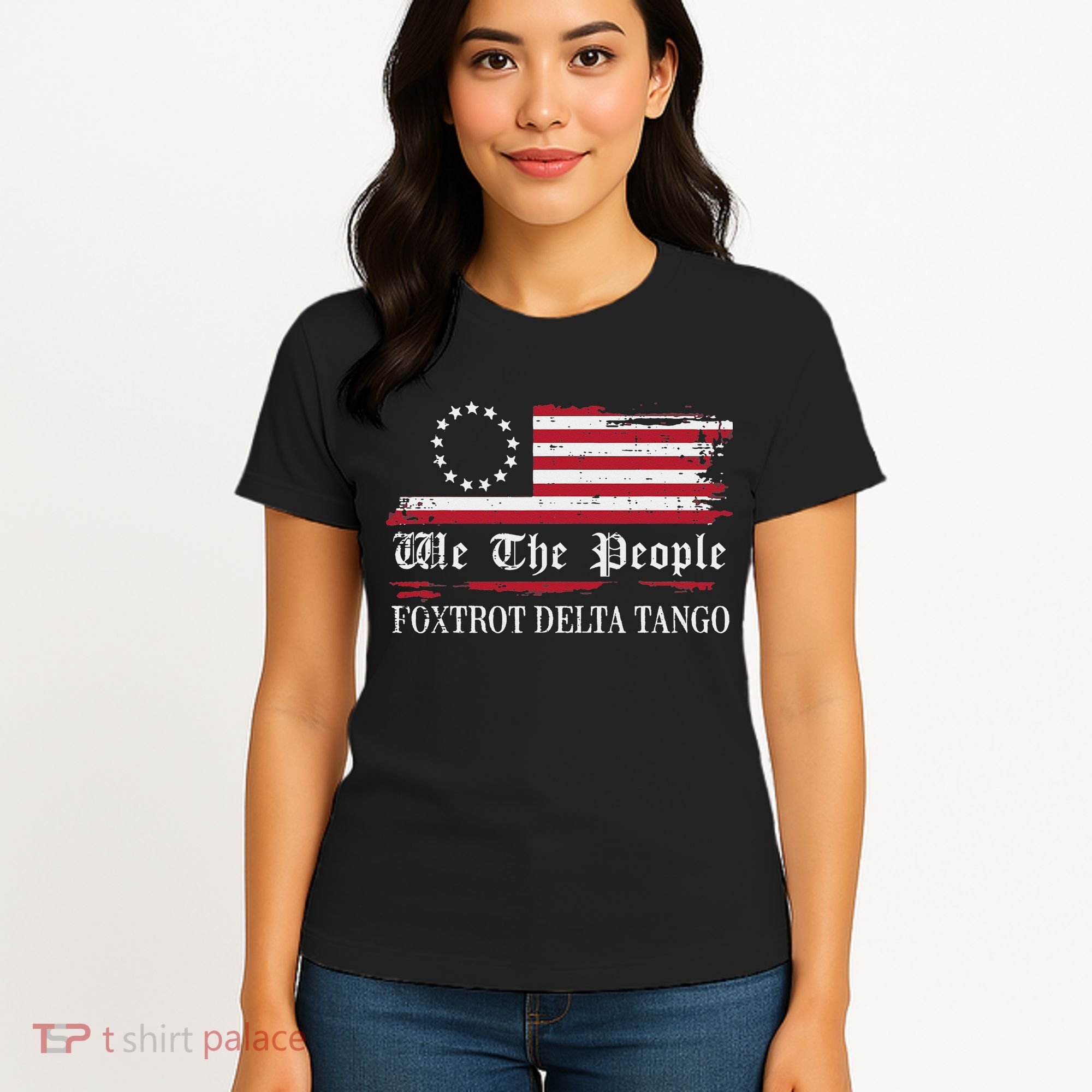 Foxtrot Delta Tango Flag We The People Resist Women Women's T-Shirt