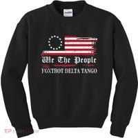 Foxtrot Delta Tango Flag We The People Resist Women Kids Sweatshirt thumb 0