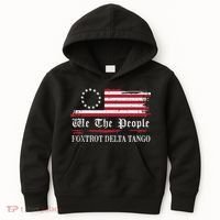 Foxtrot Delta Tango Flag We The People Resist Women Kids Hoodie thumb 0