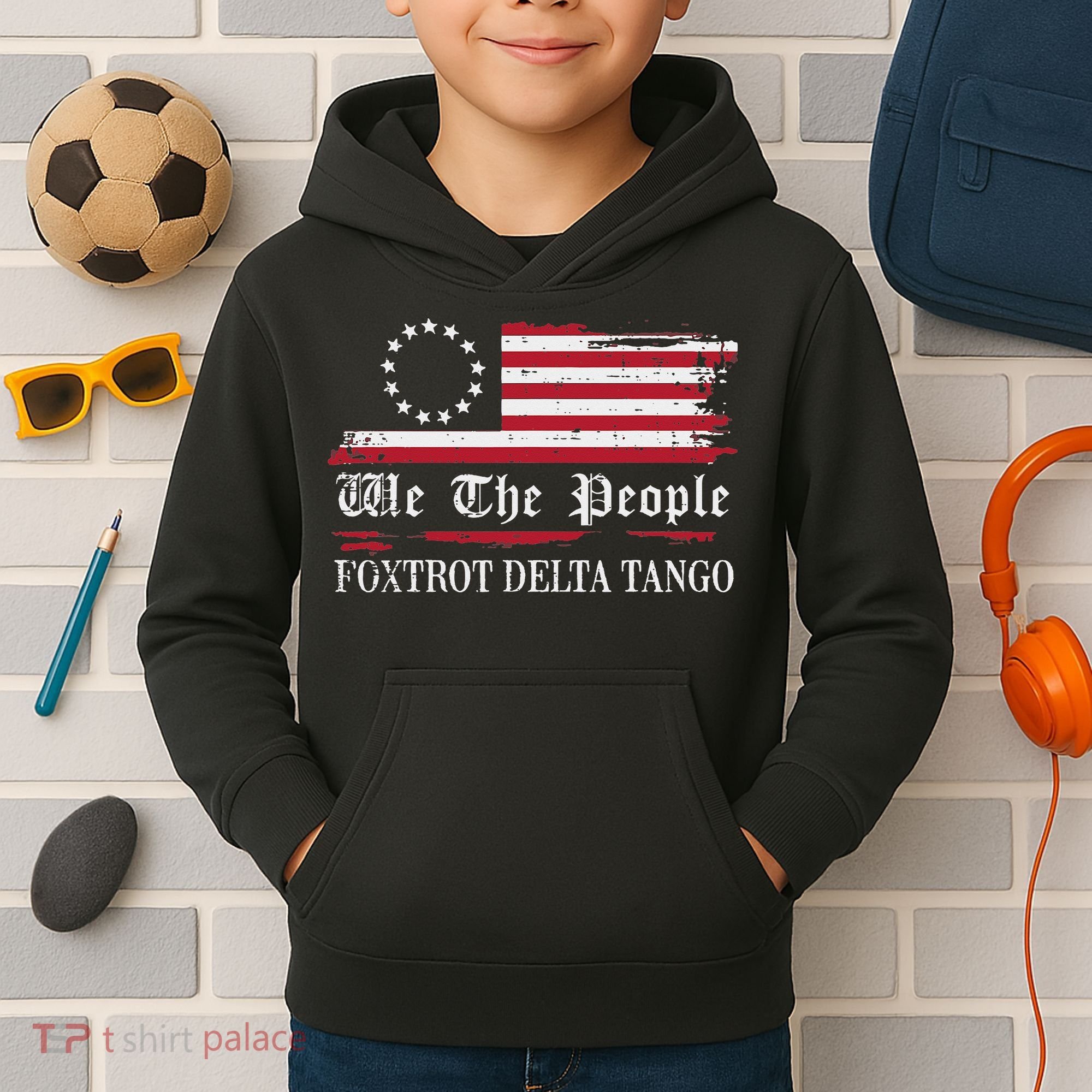 Foxtrot Delta Tango Flag We The People Resist Women Kids Hoodie