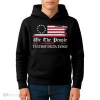 Foxtrot Delta Tango Flag We The People Resist Women Kids Hoodie thumb 4