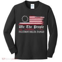 Foxtrot Delta Tango Flag We The People Resist Women Kids Long Sleeve Shirt thumb 0
