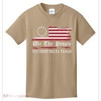 Foxtrot Delta Tango Flag We The People Resist Women Kids T-Shirt thumb 0