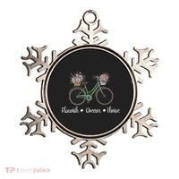Flourish Dream Thrive Floral Bike Subtle 8647 Trump Resist Ornament thumb 0