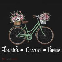 Flourish Dream Thrive Floral Bike Subtle 8647 Trump Resist Baby Bodysuit thumb 2