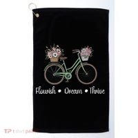Flourish Dream Thrive Floral Bike Subtle 8647 Trump Resist Golf Towel thumb 0