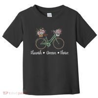 Flourish Dream Thrive Floral Bike Subtle 8647 Trump Resist Toddler T-Shirt thumb 0