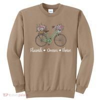 Flourish Dream Thrive Floral Bike Subtle 8647 Trump Resist Sweatshirt thumb 0