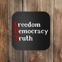 Freedom Democracy & Truth Foxtrots-deltas-tangos Resist  Coaster thumb 0
