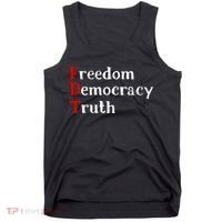 Freedom Democracy & Truth Foxtrots-deltas-tangos Resist  Tank Top thumb 0