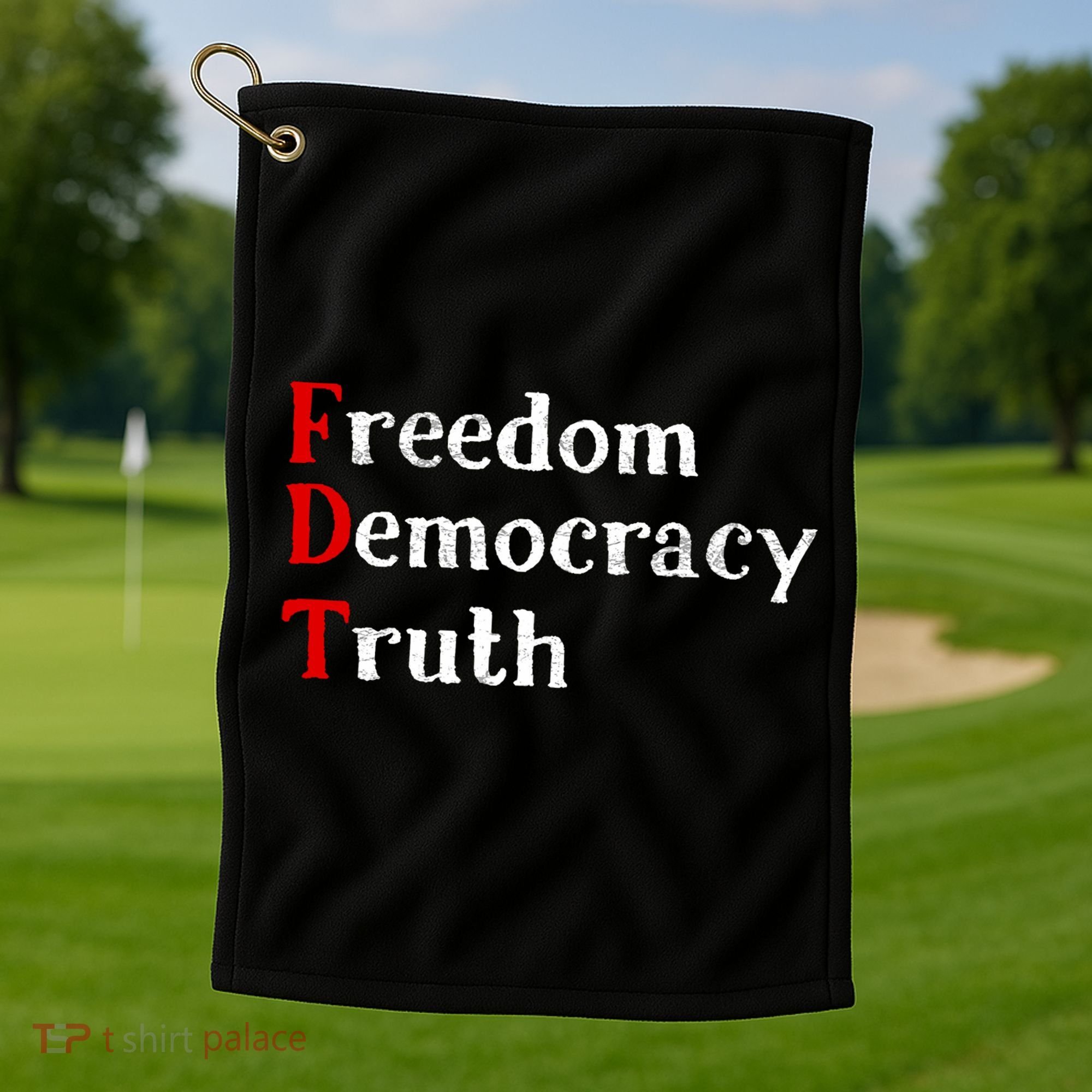 Freedom Democracy & Truth Foxtrots-deltas-tangos Resist  Golf Towel