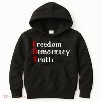Freedom Democracy & Truth Foxtrots-deltas-tangos Resist  Kids Hoodie thumb 0
