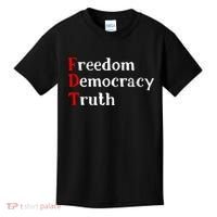 Freedom Democracy & Truth Foxtrots-deltas-tangos Resist  Kids T-Shirt thumb 0