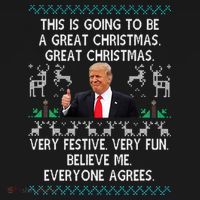 Funny Donald Trump Merry Christmas Xmas Pajamas Holiday Ugly Women's Tank Top thumb 5