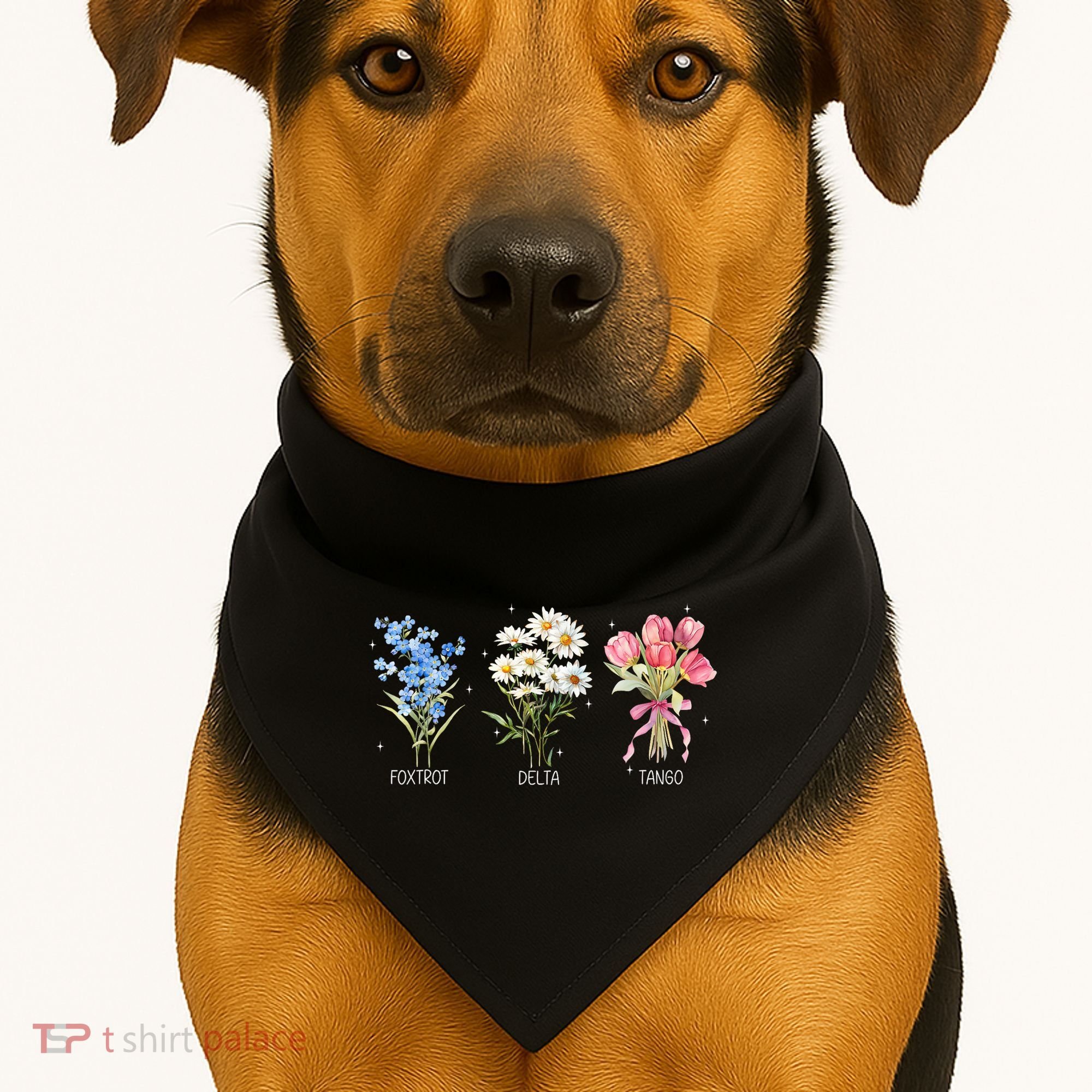 Foxtrot Delta Tango Subtle Anti Trump President Liberal USA-Made Doggie Bandana