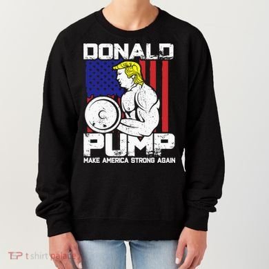 Funny Donald Trump Weight Lifting Workout Gym Women's Sweatshirt
