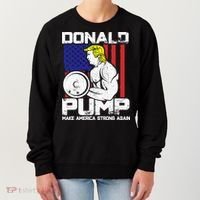 Funny Donald Trump Weight Lifting Workout Gym Women's Sweatshirt thumb 0