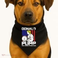Funny Donald Trump Weight Lifting Workout Gym USA-Made Doggie Bandana thumb 1