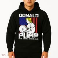 Funny Donald Trump Weight Lifting Workout Gym Hoodie thumb 2