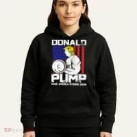 Funny Donald Trump Weight Lifting Workout Gym Hoodie thumb 5