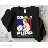 Funny Donald Trump Weight Lifting Workout Gym Sweatshirt thumb 2