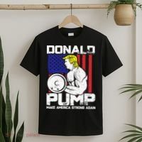 Funny Donald Trump Weight Lifting Workout Gym T-Shirt thumb 2